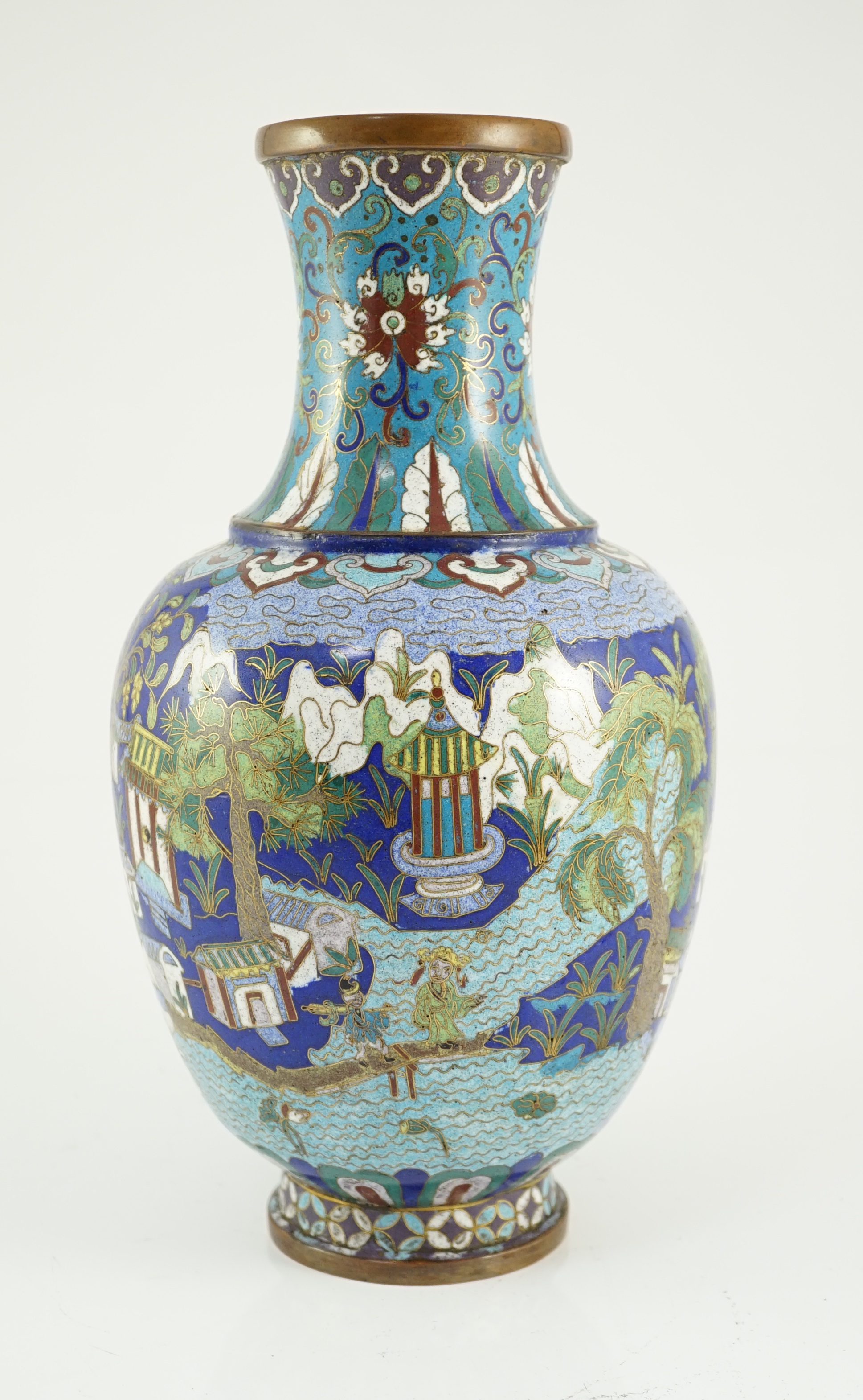 A Chinese cloisonné enamel vase, 19th century